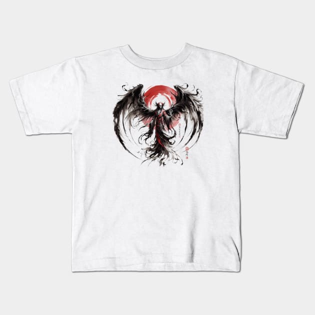 Ink Veiled Guardian, Copy of Dark Angel Kids T-Shirt by T-Shirt Paradise